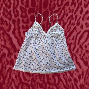 Victorias Secret Floral Tank Top with Open back Keyhole